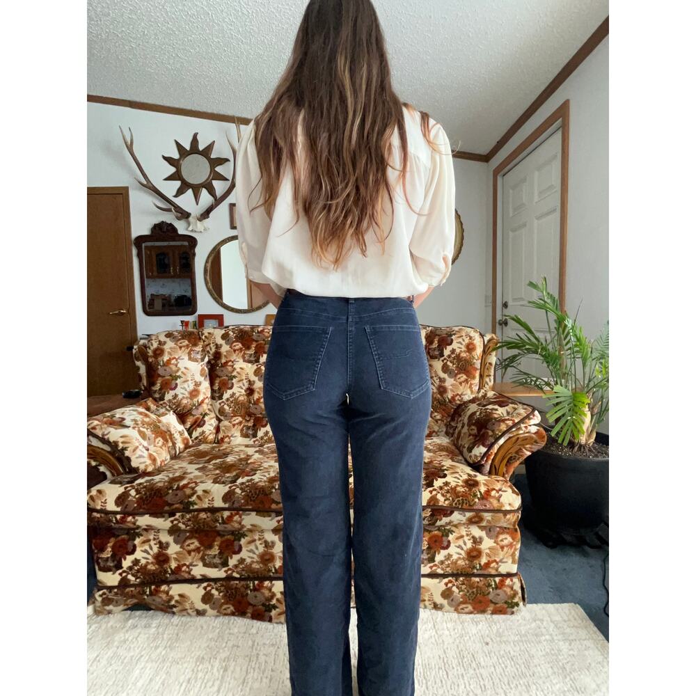 Vintage Talbots Petites Navy Corduroy Pants - Picture 3 of 5